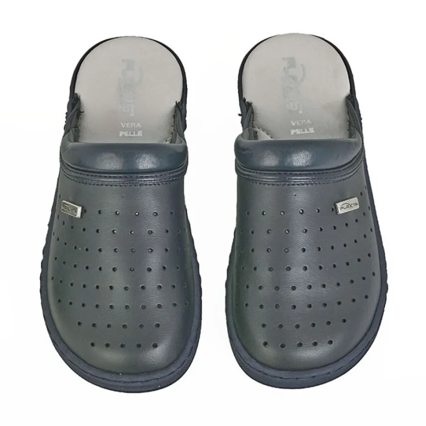 FLEX'IS Mules Femme Bleu Marine|Femme Chaussures Confort