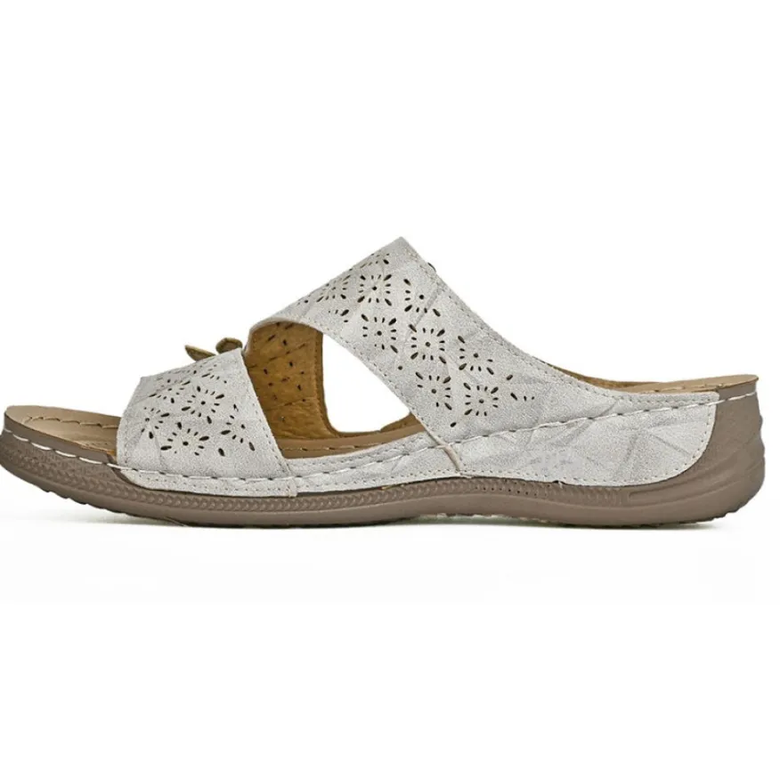 LADY CONFORT Mules Femme Gris|Femme Chaussures Confort