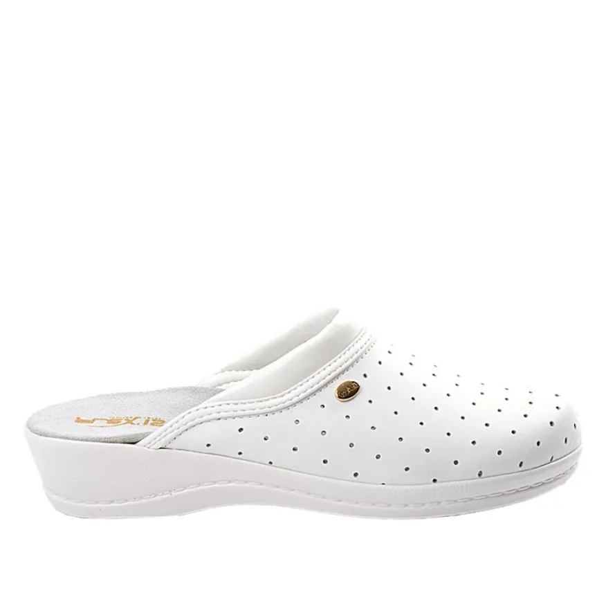 FLEX'IS Mules Sabots Femme Blanc|Femme Chaussures Confort
