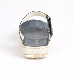 LADY CONFORT Sandales A Talons Femme Bleu Marine|Femme Chaussures Confort