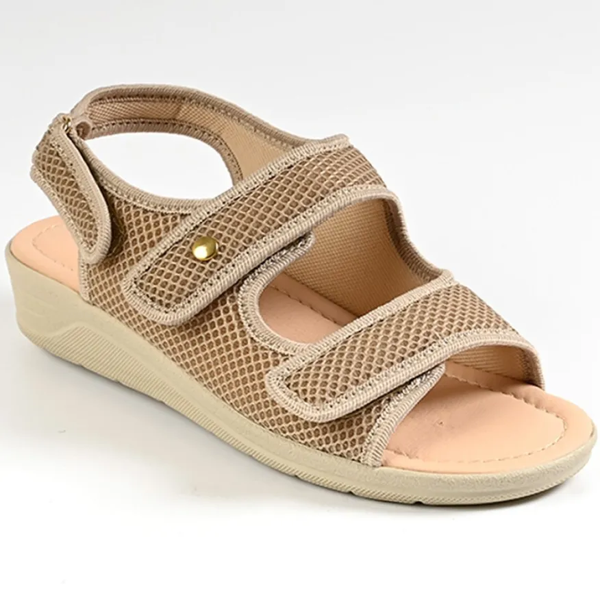 FLEX'IS Sandales Compensees Femme Flexi's Beige|Femme Chaussures Confort