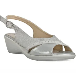 LADY CONFORT Sandales Compensees Femme Argente|Femme Chaussures Confort