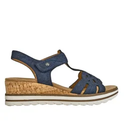 RELIFE Sandales Compensees Femme Bleu Marine|Femme Chaussures Confort