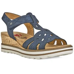 RELIFE Sandales Compensees Femme Bleu Marine|Femme Chaussures Confort
