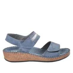 LADY CONFORT Sandales Compensees Bleu|Femme Chaussures Confort