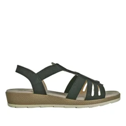 SCALINA Sandales Compensees Noir|Femme Chaussures Confort