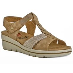 RELIFE Sandales Compensees Semelles Interieures Amovibles Camel|Femme Chaussures Confort