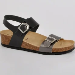 SCALINA Sandales Femme Compensees Noir|Femme Chaussures Confort