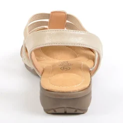 SCALINA Sandales Femme Plates Beige|Femme Chaussures Confort