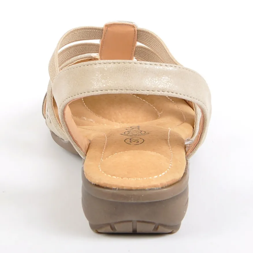 SCALINA Sandales Femme Plates Beige|Femme Chaussures Confort