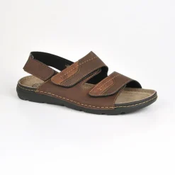 ARIZONA Sandales Homme Marron En Cuir|Homme Sandales