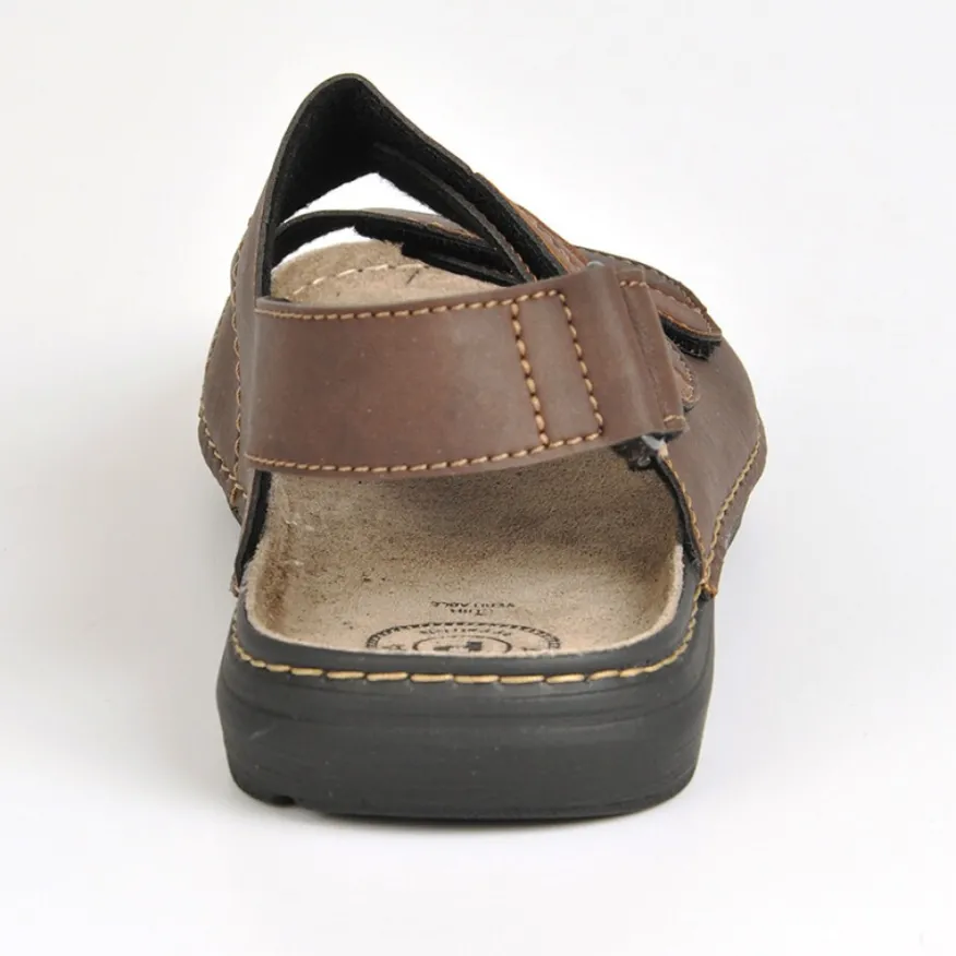 ARIZONA Sandales Homme Marron En Cuir|Homme Sandales