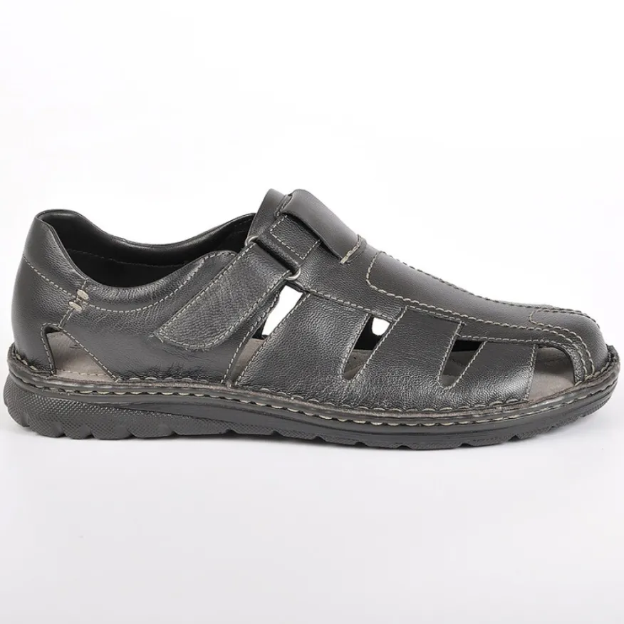 SEALINE Sandales Homme Cuir Noir|Homme Sandales