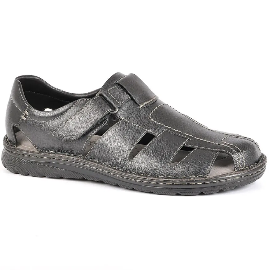 SEALINE Sandales Homme Cuir Noir|Homme Sandales