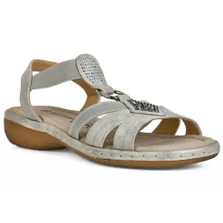 LADY CONFORT Sandales Plates Femme Argente|Femme Chaussures Confort
