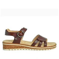 LADY CONFORT Sandales Plates Femme Marron|Femme Chaussures Confort