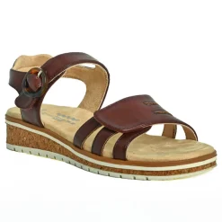LADY CONFORT Sandales Plates Femme Marron|Femme Chaussures Confort
