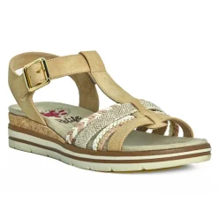 RELIFE Sandales Plates Femme Beige|Femme Chaussures Confort