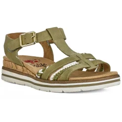 RELIFE Sandales Plates Femme Kaki|Femme Chaussures Confort