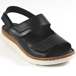 VENUS Sandales Plates Femme Noir|Femme Chaussures Confort