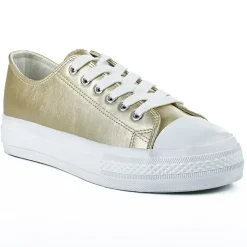 STREET LIFE Tennis Femme Dorees |Femme Baskets, Sneakers