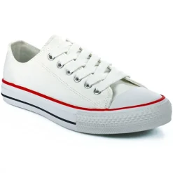 STREET LIFE Tennis Femme En Toile Blanche |Femme Baskets, Sneakers