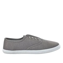 STREET LIFE Tennis Femme En Toile Grise A Strass |Femme Baskets, Sneakers